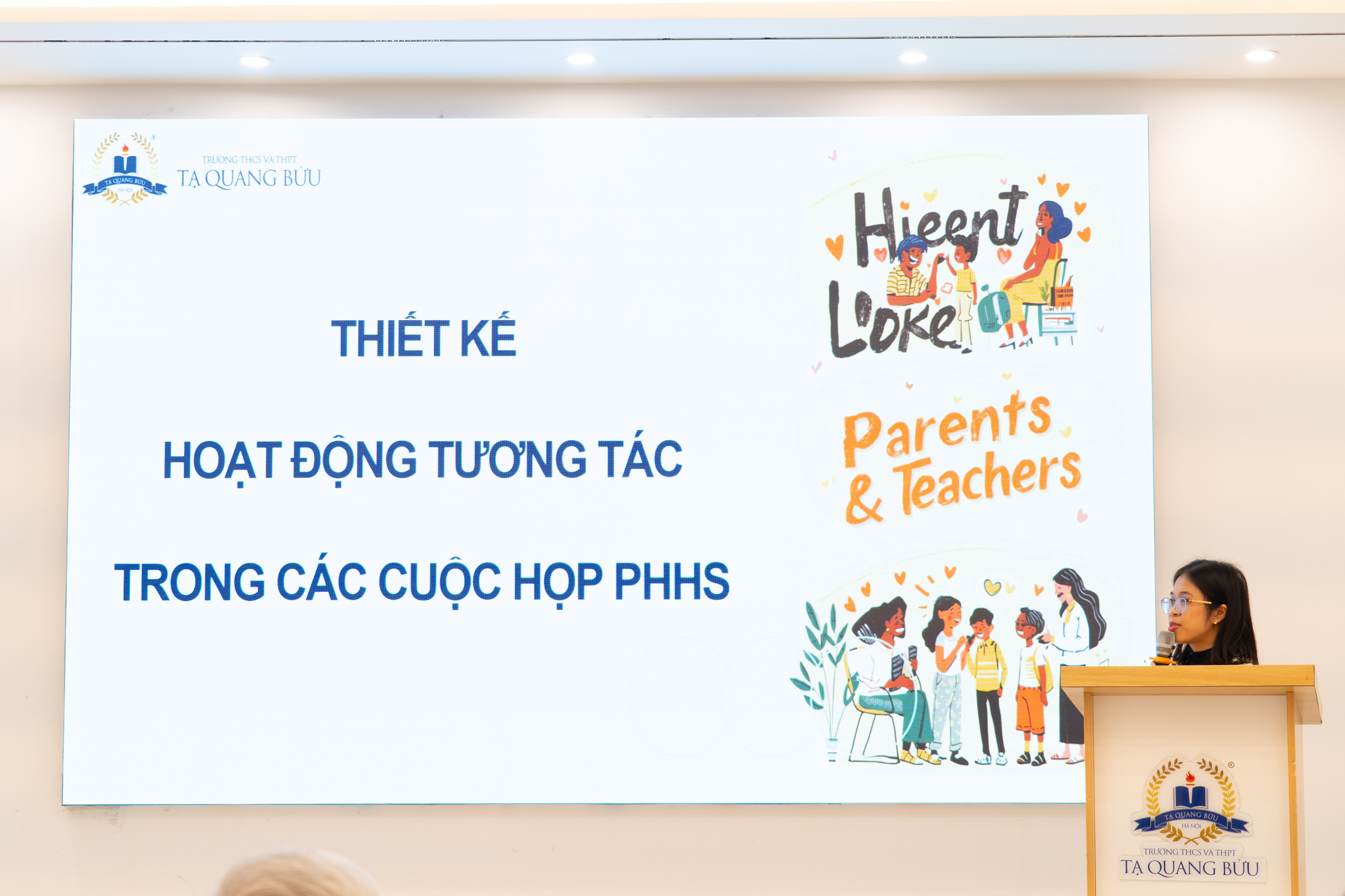 Cô Nguyễn Thị Xoa chia sẻ cách để một buổi họp phụ huynh trở nên gắn kết và thú vị.
