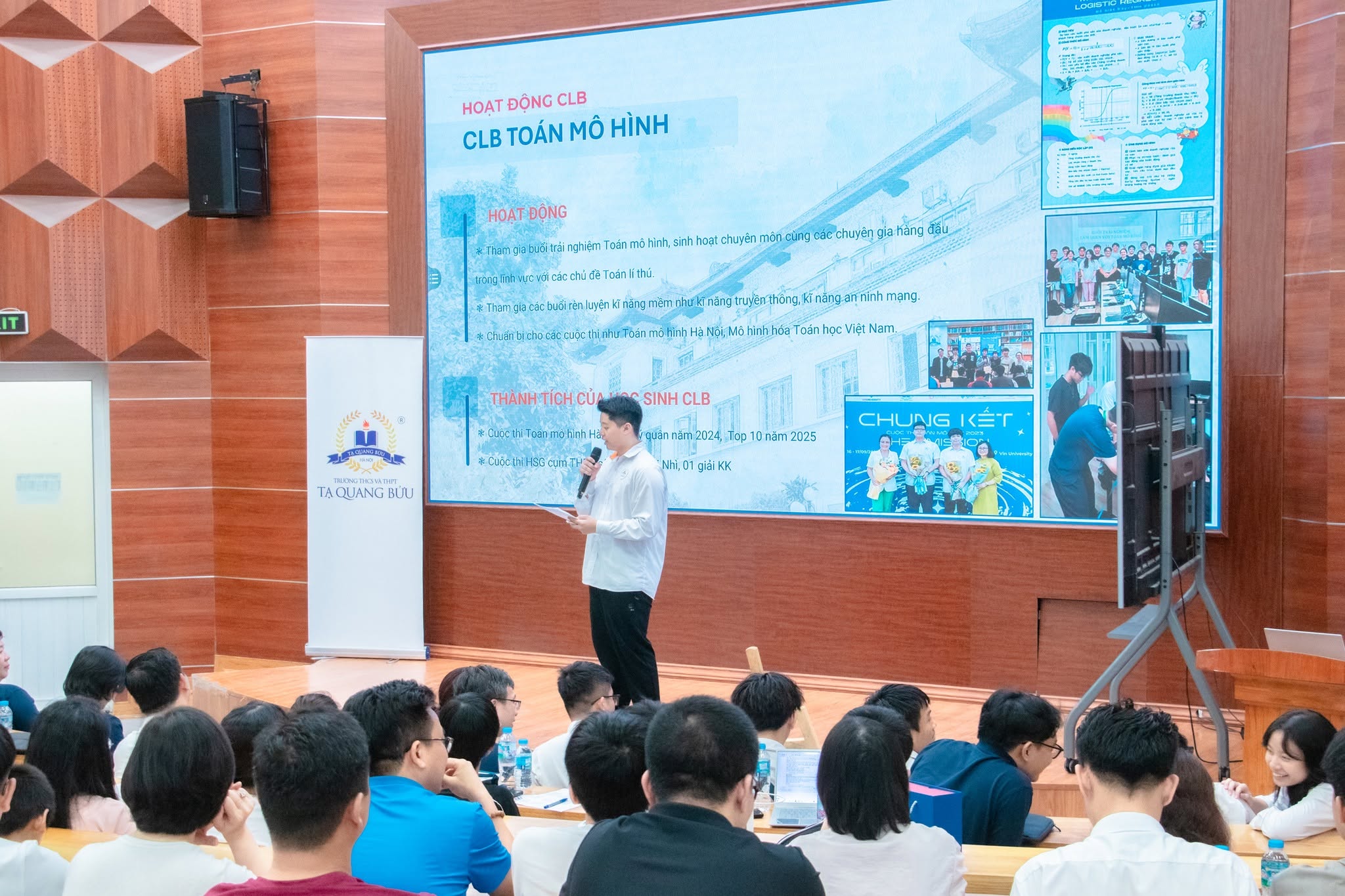 Học sinh Tạ Quang Bửu chia sẻ về các hoạt động hệ thống câu lạc bộ Hi-tech cùng Hệ Toán - Tin.